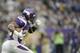 MINNEAPOLIS, MN - OCTOBER 21: Adrian Peterson #28 of the Minnesota Vikings carries the ball during the third quarter of the gam against the Arizona Cardinals on October 21, 2012 at Mall of America Field at the Hubert H. Humphrey Metrodome in Minneapolis, Minnesota. The Vikings defeated the Cardinals 21-14. (Photo by Hannah Foslien/Getty Images)