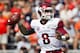 AUBURN, AL - OCTOBER 6: Tyler Wilson #8 of the Arkansas Razorbacks throws a pass against the Auburn Tigers at Jordan-Hare Stadium on October 6, 2012 in Auburn, Alabama. The Razorbacks defeated the Tigers 24-7. (Photo by Wesley Hitt/Getty Images)