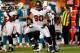 MIAMI GARDENS - AUGUST 10: Defensive tackle Roy Miller #90 of the Tampa Bay Buccaneers celebrates a play against the Miami Dolphins during the NFL Preseason Game at Sun Life Stadium on August 10, 2012 in Miami Gardens, Florida. (Photo by J. Meric/Getty Images)