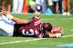 CHAPEL HILL, NC - OCTOBER 06: Logan Thomas #3 of the Virginia Tech Hokies reaches across the goal line against the North Carolina Tar Heels on October 6, 2012 at Kenan Stadium in Chapel Hill, North Carolina. (Photo by Lance King/Getty Images)