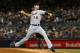 NEW YORK, NY - OCTOBER 13: Doug Fister #58 of the Detroit Tigers throws a pitch against the New York Yankees during Game One of the American League Championship Series at Yankee Stadium on October 13, 2012 in the Bronx borough of New York City, New York. (Photo by Elsa/Getty Images)