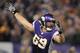 MINNEAPOLIS, MN - OCTOBER 25: Jared Allen #69 of the Minnesota Vikings celebrates a sack during the third quarter of the game against the Tampa Bay Buccaneers on October 25, 2012 at Mall of America Field at the Hubert H. Humphrey Metrodome in Minneapolis, Minnesota. (Photo by Hannah Foslien/Getty Images)