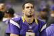 MINNEAPOLIS, MN - OCTOBER 25: Christian Ponder #7 of the Minnesota Vikings looks on during the third quarter of the game against the Tampa Bay Buccaneers on October 25, 2012 at Mall of America Field at the Hubert H. Humphrey Metrodome in Minneapolis, Minnesota. The Buccaneers defeated the Vikings 36-17. (Photo by Hannah Foslien/Getty Images)