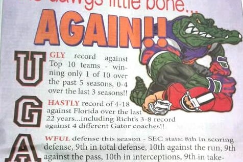 Georgia vs. Florida: Gator Ad in Bulldog Paper Fuels the Fire in Rivalry