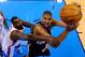 OKLAHOMA CITY, OK - JUNE 02: Tim Duncan #21 of the San Antonio Spurs looks to shoot over Kendrick Perkins #5 of the Oklahoma City Thunder in the second half in Game Four of the Western Conference Finals of the 2012 NBA Playoffs at Chesapeake Energy Arena on June 2, 2012 in Oklahoma City, Oklahoma. NOTE TO USER: User expressly acknowledges and agrees that, by downloading and or using this photograph, User is consenting to the terms and conditions of the Getty Images License Agreement. (Photo by Larry W. Smith/Pool/Getty Images)