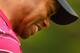 MELBOURNE, AUSTRALIA - NOVEMBER 14: Tiger Woods of the USA looks dejected after hitting a tee shot during round four of the Australian Masters at The Victoria Golf Club on November 14, 2010 in Melbourne, Australia. (Photo by Ryan Pierse/Getty Images)