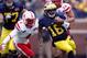 ANN ARBOR, MI - NOVEMBER 19: Denard Robinson #16 of the Michigan Wolverines tries to out run the tackle of Lavonte David #4 of the Nebraska Cornhuskers at Michigan Stadium on November 19, 2011 in Ann Arbor, Michigan. Michigan won the game 45-17. (Photo by Gregory Shamus/Getty Images)