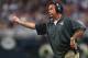 ST. LOUIS, MO - SEPTEMBER 16: Head coach Jeff Fisher of the St. Louis Rams calls personal to the sideline during an official timeout against the Washington Redskins at the Edward Jones Dome on September 16, 2012 in St. Louis, Missouri. (Photo by Dilip Vishwanat/Getty Images)
