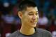 HOUSTON, TX - OCTOBER 12: Jeremy Lin #7 of the Houston Rockets is seen on court during warmups prior to the start of the game against the New Orleans Hornets at the Toyota Center on October 12, 2012 in Houston, Texas. NOTE TO USER: User expressly acknowledges and agrees that, by downloading and or using this photograph, User is consenting to the terms and conditions of the Getty Images License Agreement. (Photo by Scott Halleran/Getty Images)