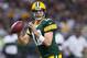 ST. LOUIS, MO - OCTOBER 21: Quarterback Aaron Rodgers #12 of the Green Bay Packers prepares to throw a pass during the game against the St. Louis Rams at the Edward Jones Dome on October 21, 2012 in St. Louis, Missouri. (Photo by David Welker/Getty Images)