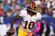 EAST RUTHERFORD, NJ - OCTOBER 21: Quarterback Robert Griffin III #10 of the Washington Redskins drops back to pass against the New York Giants at MetLife Stadium on October 21, 2012 in East Rutherford, New Jersey. (Photo by Alex Trautwig/Getty Images)