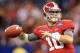 NEW ORLEANS, LA - JANUARY 09: AJ McCarron #10 of the Alabama Crimson Tide warms up before playing against the Louisiana State University Tigers in the 2012 Allstate BCS National Championship Game at Mercedes-Benz Superdome on January 9, 2012 in New Orleans, Louisiana. (Photo by Andy Lyons/Getty Images)
