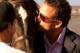 Jim Rome gives Mizdirection a kiss after she wins the Sandy Blue Handicap at Del Mar.