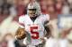 BLOOMINGTON, IN - OCTOBER 13: Braxton Miller #5 of the Ohio State Buckeyes runs with the ball during the game against the Indiana Hoosiers at Memorial Stadium on October 13, 2012 in Bloomington, Indiana. (Photo by Andy Lyons/Getty Images)