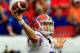 JACKSONVILLE, FL - OCTOBER 27: Jeff Driskel #6 of the Florida Gators attempts a pass during the game against the Georgia Bulldogs at EverBank Field on October 27, 2012 in Jacksonville, Florida. (Photo by Sam Greenwood/Getty Images)