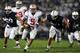 STATE COLLEGE, PA - OCTOBER 27: Quarterback Braxton Miller #5 of the Ohio State Buckeyes rushes past linebacker Glenn Carson #40 of the Penn State Nittany Lions in the second quarter at Beaver Stadium on October 27, 2012 in State College, Pennsylvania. (Photo by Patrick Smith/Getty Images)