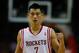 HOUSTON, TX - OCTOBER 12: Jeremy Lin #7 of the Houston Rockets celebrates a play during the game against the New Orleans Hornets at the Toyota Center on October 12, 2012 in Houston, Texas. NOTE TO USER: User expressly acknowledges and agrees that, by downloading and or using this photograph, User is consenting to the terms and conditions of the Getty Images License Agreement. (Photo by Scott Halleran/Getty Images)