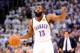 OKLAHOMA CITY, OK - JUNE 14: James Harden #13 of the Oklahoma City Thunder calls out in the first half with the ball against the Miami Heat in Game Two of the 2012 NBA Finals at Chesapeake Energy Arena on June 14, 2012 in Oklahoma City, Oklahoma. NOTE TO USER: User expressly acknowledges and agrees that, by downloading and or using this photograph, User is consenting to the terms and conditions of the Getty Images License Agreement. (Photo by Ronald Martinez/Getty Images)