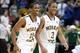 LOUISVILLE, KY - MARCH 15: Zay Jackson #10 and Isaiah Canaan #3 of the Murray State Racers reacts towards teh end of the game against the Colorado State Rams during the second round of the 2012 NCAA Men's Basketball Tournament at KFC YUM! Center on March 15, 2012 in Louisville, Kentucky. (Photo by Andy Lyons/Getty Images)