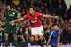 LONDON, ENGLAND - OCTOBER 28: Javier Hernandez of Manchester United celebrates his goal during the Barclays Premier League match between Chelsea and Manchester United at Stamford Bridge on October 28, 2012 in London, England. (Photo by Shaun Botterill/Getty Images)
