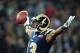 LONDON, ENGLAND - OCTOBER 28: Chris Givens #13 of the St. Louis Rams celebrates scoring the opening touchdown during the NFL International Series match between the New England Patriots and the St.Louis Rams at Wembley Stadium on October 28, 2012 in London, England. (Photo by Jamie McDonald/Getty Images)