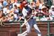 SAN FRANCISCO, CA - SEPTEMBER 03: Justin Upton #10 of the Arizona Diamondbacks swings at a pitch during a game against the San Francisco Giants at AT&T Park on September 3, 2012 in San Francisco, California. (Photo by Tony Medina/Getty Images)