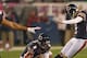 CHICAGO, IL - OCTOBER 22: Robbie Gould #9 of the Chicago Bears kicks a 39 yard field goal out of the hold of Adam Podlesh #8 against the Detroit Lions at Soldier Field on October 22, 2012 in Chicago, Illinois. (Photo by Jonathan Daniel/Getty Images)