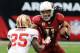 GLENDALE, AZ - DECEMBER 11: Larry Fitzgerald #11 of the Arizona Cardinals runs with the ball against the San Francisco 49ers at University of Phoenix Stadium on December 11, 2011 in Glendale, Arizona. Arizona won 21-19. (Photo by Norm Hall/Getty Images)