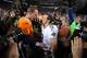 DENVER, CO - OCTOBER 28: Quarterback Drew Brees #9 of the New Orleans Saints congratulates quarterback Peyton Manning #18 of the Denver Broncos after a game at Sports Authority Field Field at Mile High on October 28, 2012 in Denver, Colorado. (Photo by Dustin Bradford/Getty Images)