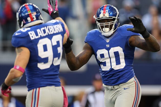 Giants' Pierre-Paul Gets First Touchdown with Pick-6