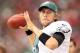 GLENDALE, AZ - SEPTEMBER 23: Quarterback Nick Foles #9 of the Philadelphia Eagles warms up on the sidelines during the NFL game against the Arizona Cardinals at the University of Phoenix Stadium on September 23, 2012 in Glendale, Arizona. The Carindals defeated the Eagles 27-6. (Photo by Christian Petersen/Getty Images)