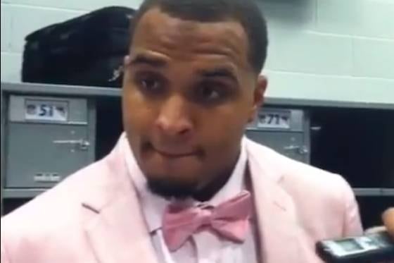 Mike Pouncey Wore a Pink Jacket and Bow Tie After Dolphins Win