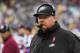 Oct 28, 2012; Philadelphia, PA, USA; Philadelphia Eagles head coach Andy Reid along the sidelines during the third quarter against the Atlanta Falcons at Lincoln Financial Field. The Falcons defeated the Eagles 30-17. Mandatory Credit: Howard Smith-US PRESSWIRE