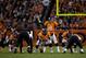 DENVER, CO - OCTOBER 28: Quarterback Peyton Manning #18 of the Denver Broncos audibles at the line of scrimmage against the New Orleans Saints at Sports Authority Field Field at Mile High on October 28, 2012 in Denver, Colorado. (Photo by Justin Edmonds/Getty Images)