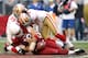 GLENDALE, AZ - DECEMBER 11: Quarterback John Skelton #19 of the Arizona Cardinals fumbles the football as he is tackled by Aldon Smith #99 and Dashon Goldson #38 of the San Francisco 49ers during the second quarter of the NFL game at the University of Phoenix Stadium on December 11, 2011 in Glendale, Arizona. (Photo by Christian Petersen/Getty Images)