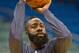 Oct 19, 2012; Tulsa, OK, USA; Oklahoma City Thunder guard James Harden (13) warms up before a game against the Phoenix Suns at the BOK Center. Thunder defeated the Suns 107-97. Mandatory Credit: Beth Hall-US PRESSWIRE