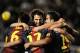 MADRID, SPAIN - OCTOBER 27: Cesc Fabregas of Barcelona celebrates after scoreing his side's 4th goal during the La Liga match between Rayo Vallecano and Barcelona at Estadio Teresa Rivero on October 27, 2012 in Madrid, Spain. (Photo by Denis Doyle/Getty Images)