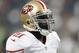 Aug 18, 2012; Houston, TX, USA; San Francisco 49ers running back Frank Gore (21) prepares for a game against the Houston Texans at Reliant Stadium. Mandatory Credit: Brett Davis-US PRESSWIRE