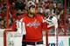 Rookie goaltender Braden Holtby during the 2012 Stanley Cup playoffs.