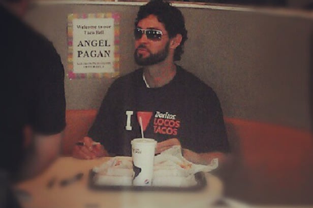 And Now, World Series Champ Angel Pagan At Taco Bell Eating Tacos
