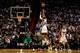 Ray Allen shoots for 3 of his 19 points in Tuesday night's Heat win.