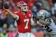 KANSAS CITY, MO - OCTOBER 28: Quarterback Matt Cassel #7 of the Kansas City Chiefs tries to get off a pass under pressure from linebacker Philip Wheeler #52 of the Oakland Raiders during the fourth quarter on October 28, 2012 at Arrowhead Stadium in Kansas City, Missouri. Oakland defeated Kansas City 26-16. (Photo by Peter Aiken/Getty Images)