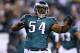 PHILADELPHIA, PA - SEPTEMBER 30: Brandon Graham #54 of the Philadelphia Eagles celebrates their 19-17 win against the New York Giants during their game at Lincoln Financial Field on September 30, 2012 in Philadelphia, Pennsylvania. (Photo by Al Bello/Getty Images)