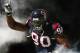 Houston Texans number one draft pick defensive end Mario Williams is introduced to the crowd at Reliant Stadium before Sunday's game between the Buffalo Bills and the Houston Texans, Nov. 19, 2006 in Houston, Texas. (Photo by Bob Levey/NFLPhotoLibrary)