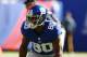 EAST RUTHERFORD, NJ - OCTOBER 21: Victor Cruz #80 of the New York Giants in action during their game against the Washington Redskins at MetLife Stadium on October 21, 2012 in East Rutherford, New Jersey. (Photo by Al Bello/Getty Images)