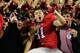JACKSONVILLE, FL - OCTOBER 27: Taylor Bradberry #81 of the Georgia Bulldogs celebrates with fans following the game against the Florida Gators at EverBank Field on October 27, 2012 in Jacksonville, Florida. (Photo by Sam Greenwood/Getty Images)
