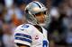 ARLINGTON, TX - OCTOBER 28: Tony Romo #9 of the Dallas Cowboys reacts after a play against the New York Giants at Cowboys Stadium on October 28, 2012 in Arlington, Texas. The New York Giants beat the Dallas Cowboys 29-26. (Photo by Tom Pennington/Getty Images)