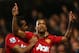 LONDON, ENGLAND - OCTOBER 31: Nani of Manchester United celebrates his goal with Anderson (L) during the Capital One Cup Fourth Round match between Chelsea and Manchester United at Stamford Bridge on October 31, 2012 in London, England. (Photo by Clive Rose/Getty Images)