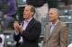 DENVER, CO - APRIL 13: (L-R) Dick Monfort, Owner/Chairman and CEO of the Colorado Rockies and Dan O'Dowd, Executive Vice President and General Manager of the Colorado Rockies watch pregame festivities as the Rockies host the Arizona Diamondbacks at Coors Field on April 13, 2012 in Denver, Colorado. (Photo by Doug Pensinger/Getty Images)