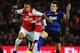 LONDON, ENGLAND - JANUARY 22: Theo Walcott of Arsenal battles with Michael Carrick of Manchester United during the Barclays Premier League match between Arsenal and Manchester United at Emirates Stadium on January 22, 2012 in London, England. (Photo by Mike Hewitt/Getty Images)